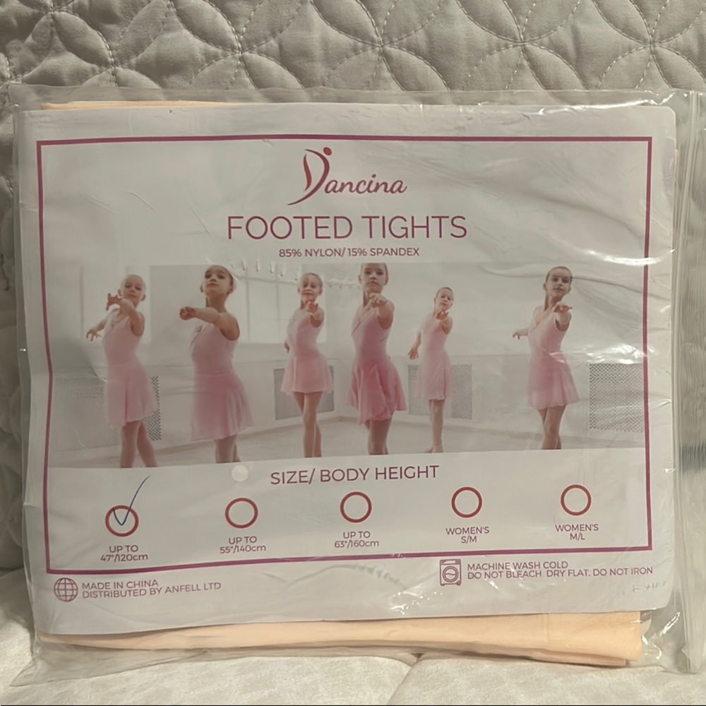 Pink Footed Tights for Toddler Size 3-5
